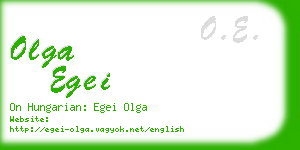 olga egei business card